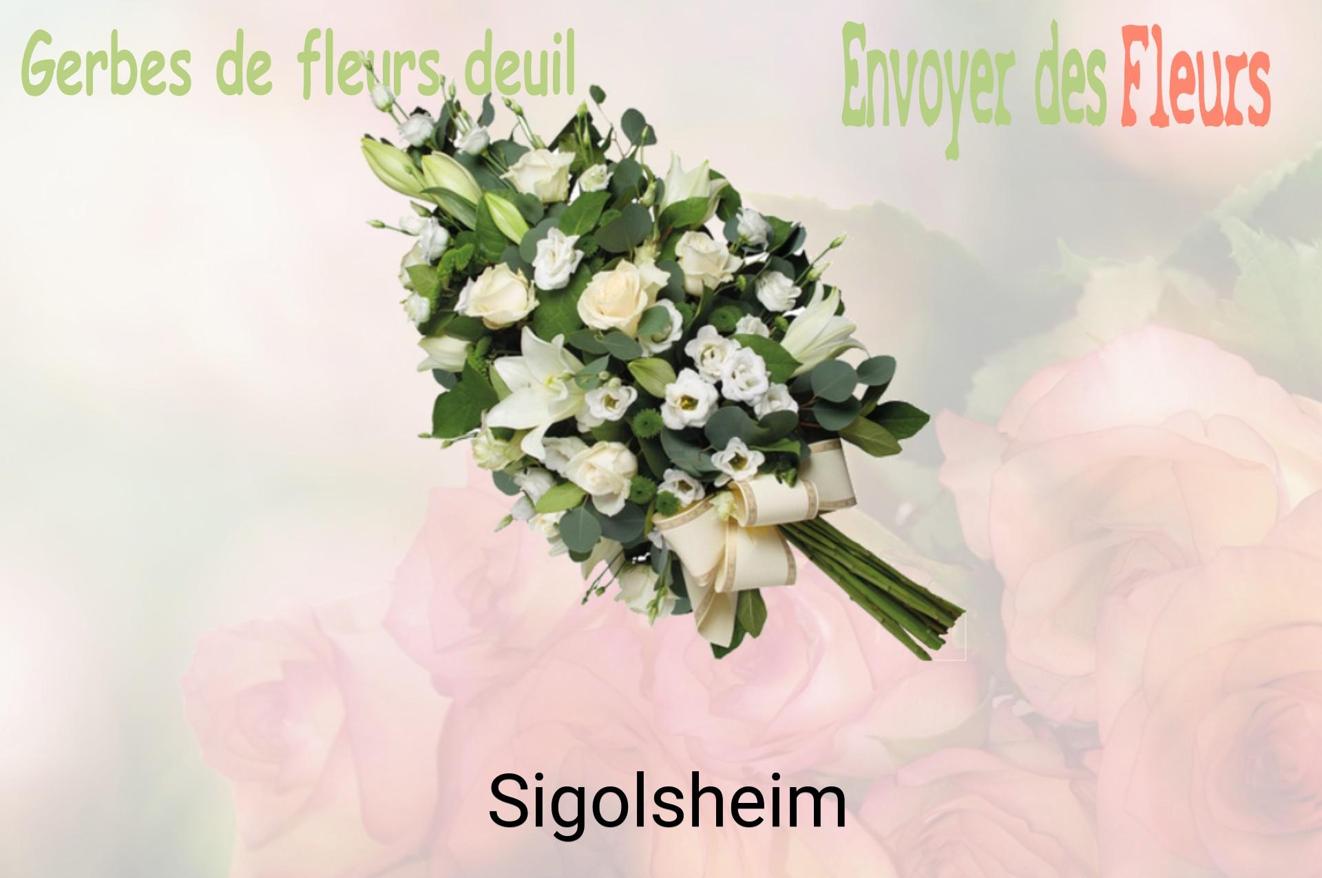 Gerbe de fleurs de deuil livrée à Sigolsheim